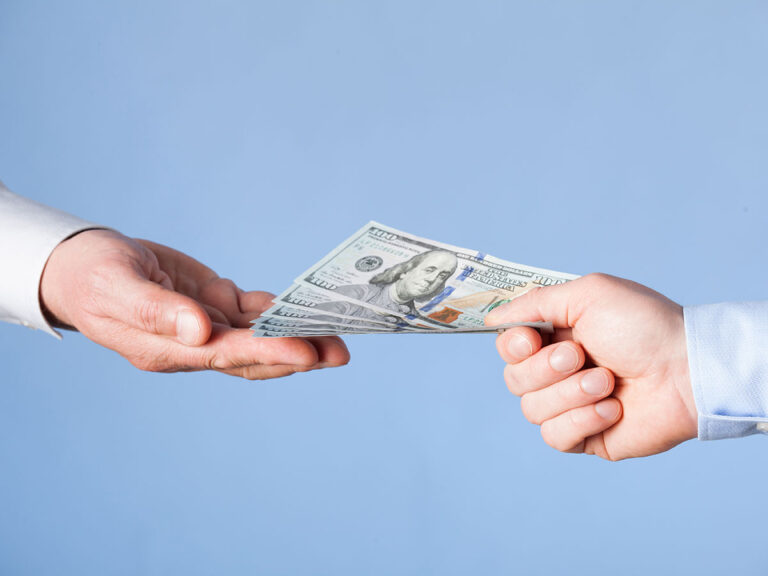 Money changing hands