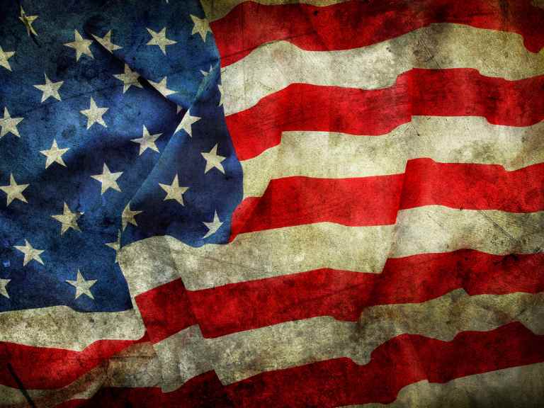 Wavy concept American flag