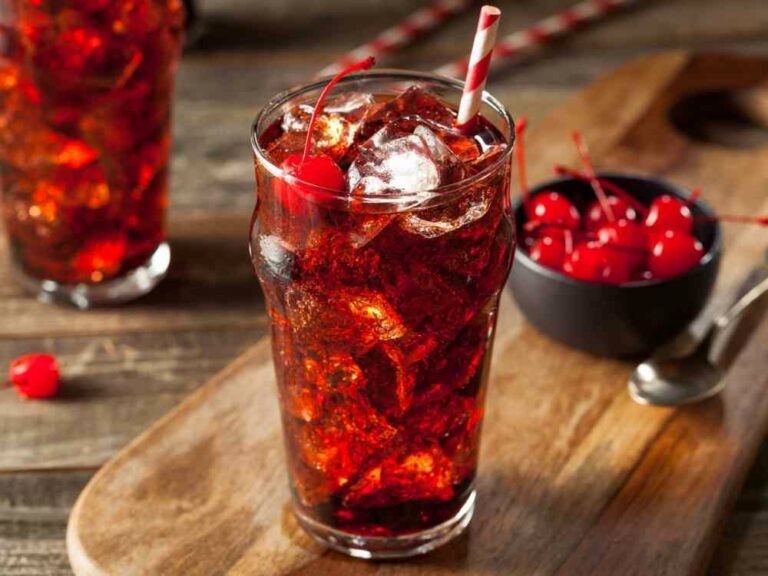 Cherry soda in glass