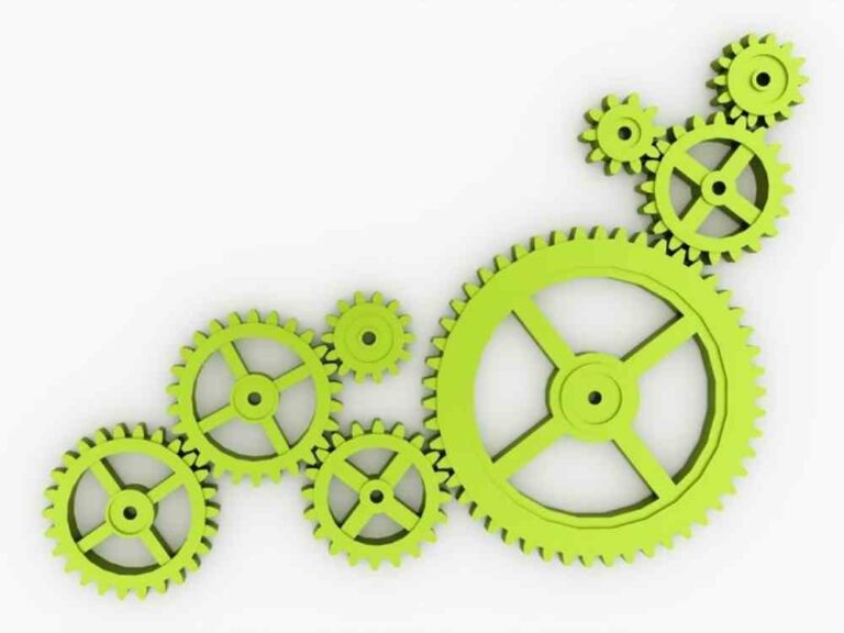 Green gears illustration